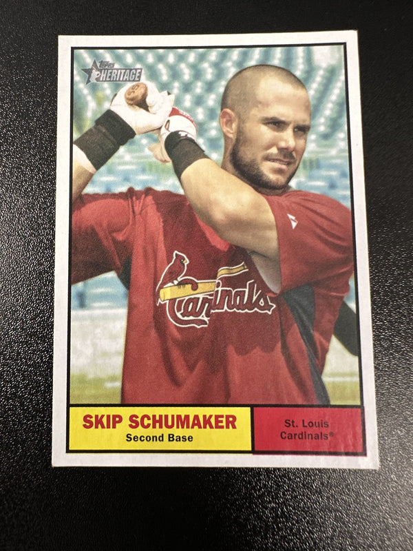 2010 Topps Heritage #358 Skip Schumaker — front