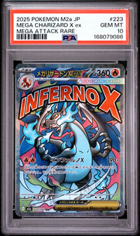 Mega Charizard X ex PSA 10 slab — front